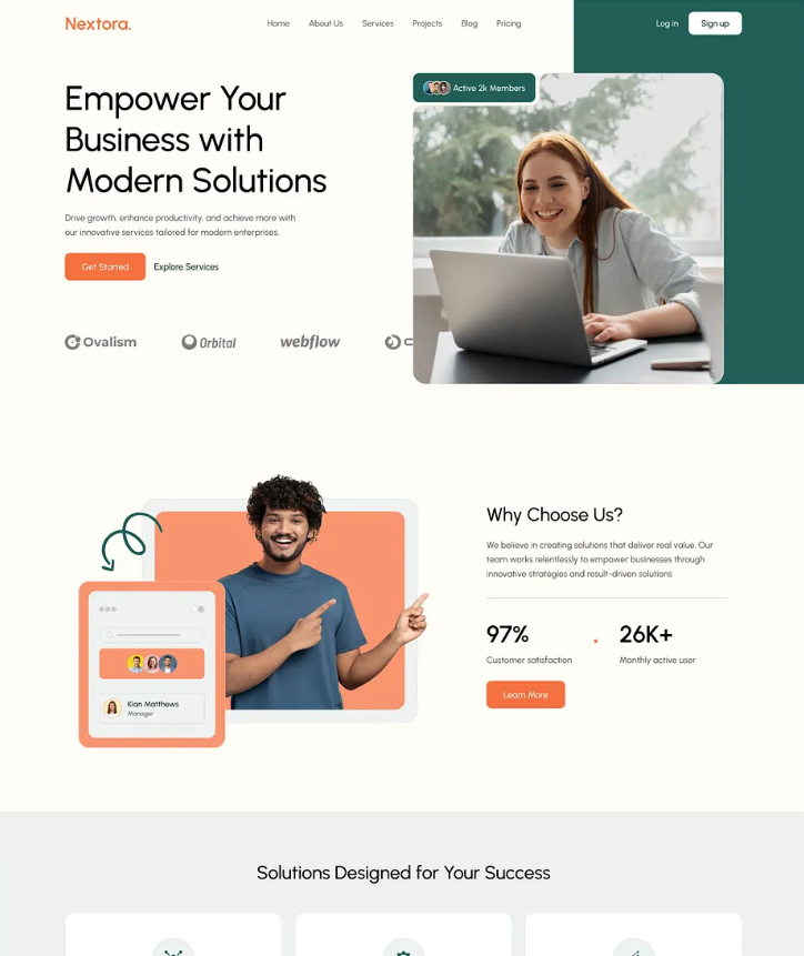 Website design example 4